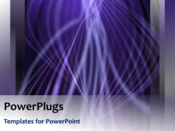 PowerPoint Template - Abstract video template of spinning purple curves glowing over a dark background.